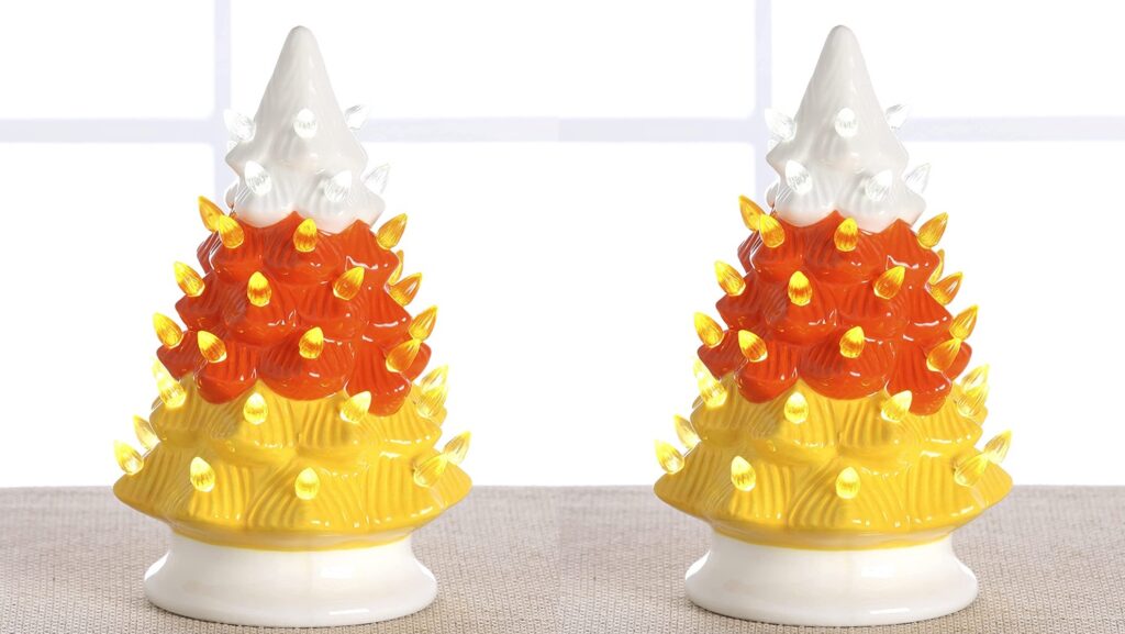 Candy corn tree Halloween decorations